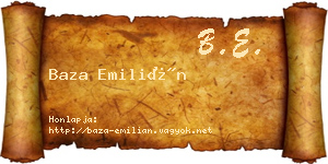 Baza Emilián névjegykártya
